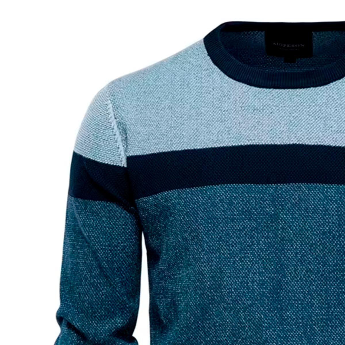 Driekleurige gebreide trui