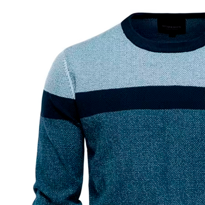 Driekleurige gebreide trui 
