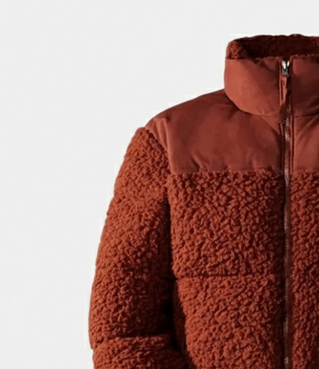 Gevoerde Sherpa fleece jas 